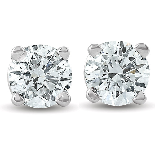 5/8ct Round Diamond Excellent Studs Screw Backs 14k White Gold Lab Grown (F-G, VS)