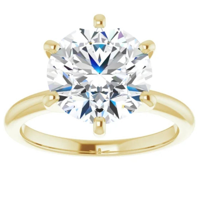 yellow gold solitaire diamond ring